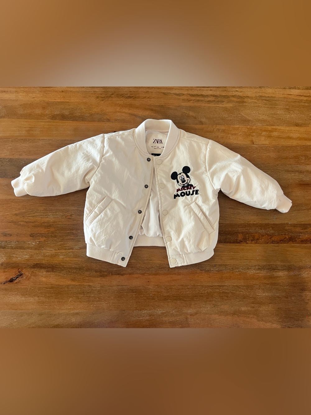 Zara Disney Kid’s Mickey Mouse Cream Jacket